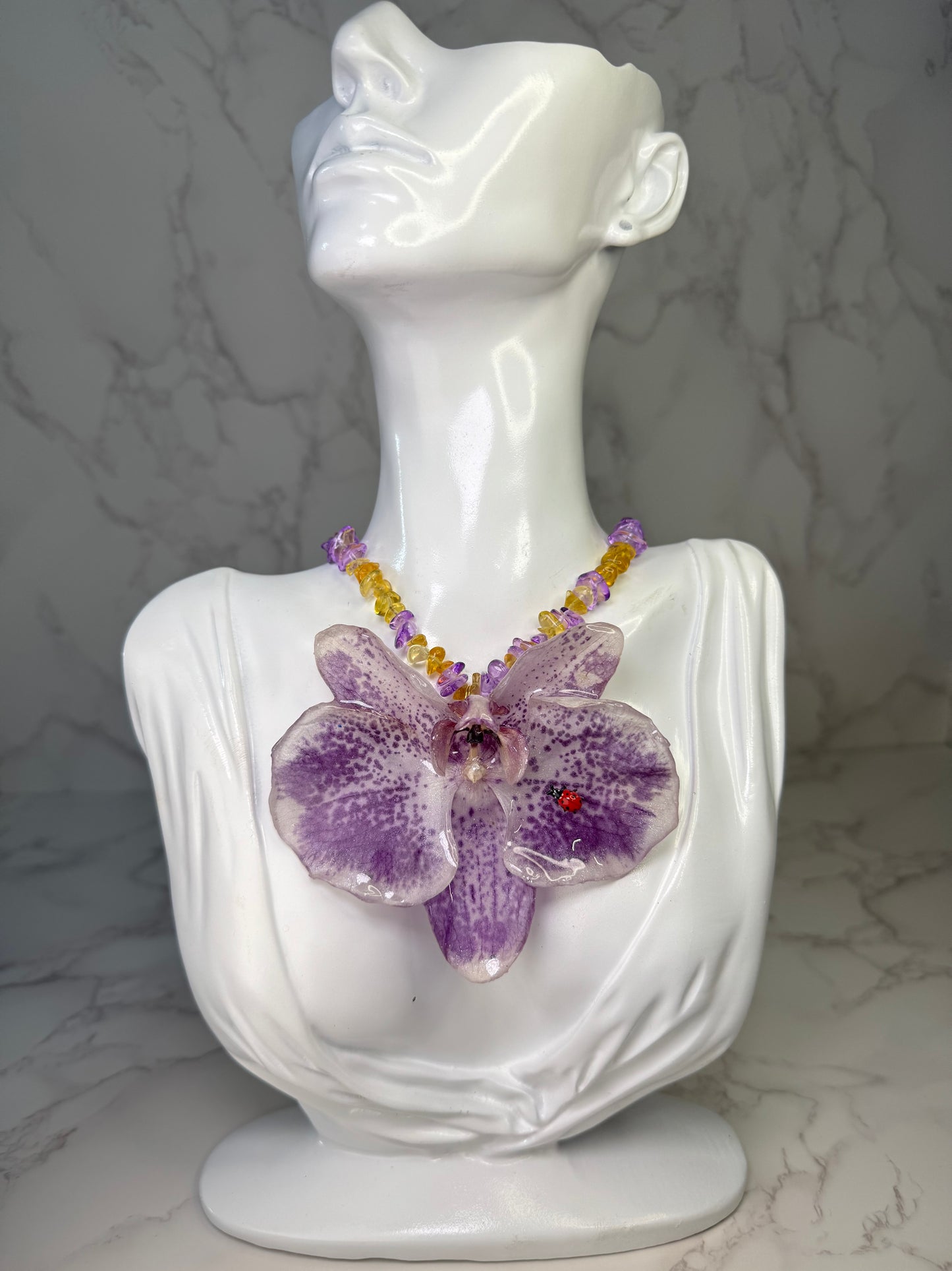 The Garden Whisper – Orchid & Ladybug Charm