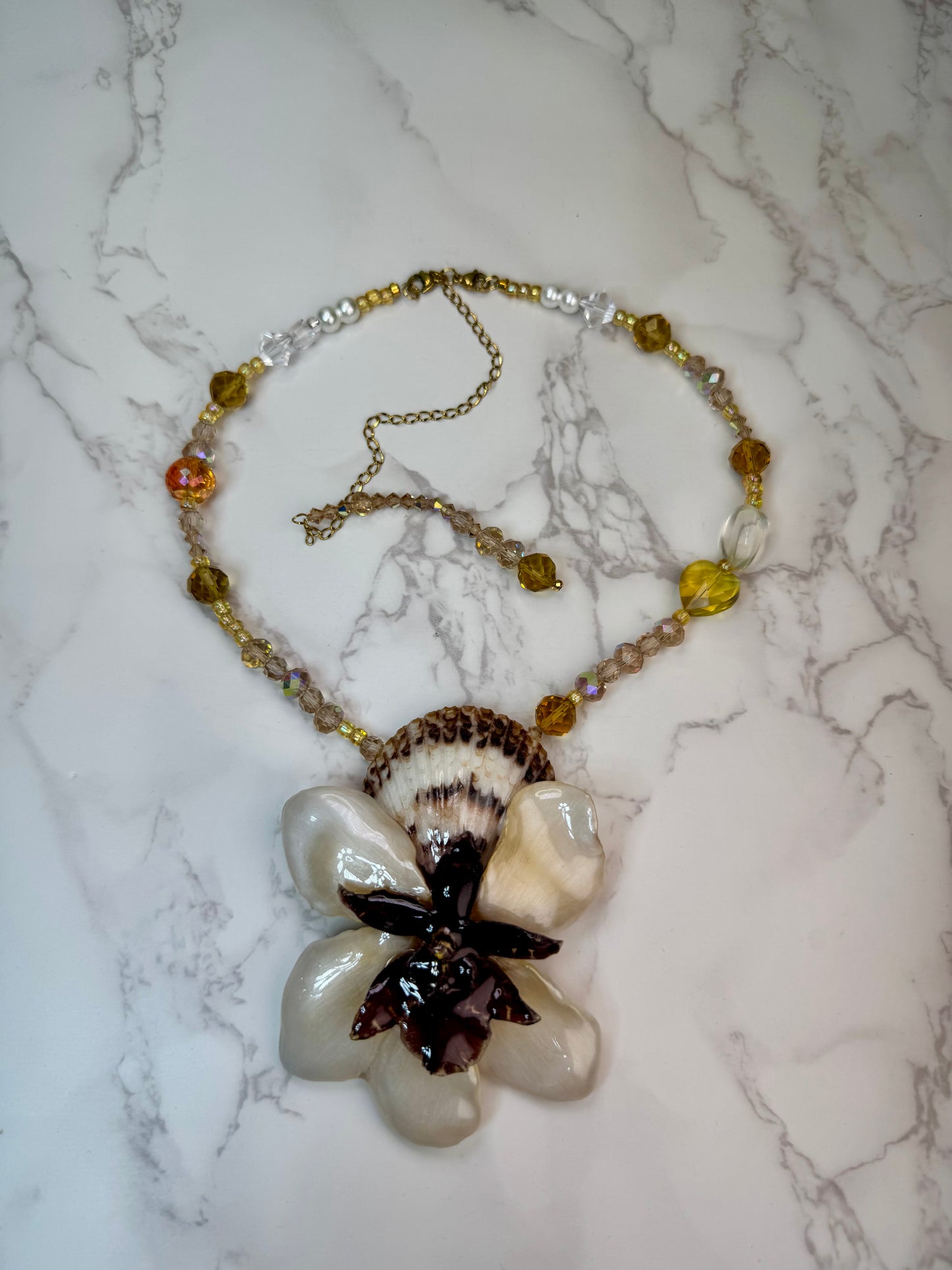 Rosalie Real Starfish & Preserved Flower Necklace| Handmade Ocean & Botanical Jewelry