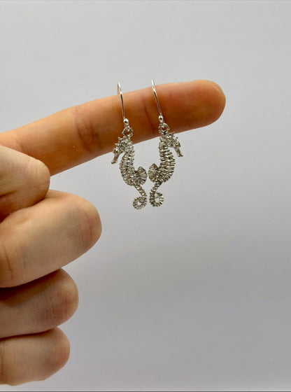 Sea Horse Earrings, 925 sterling silver