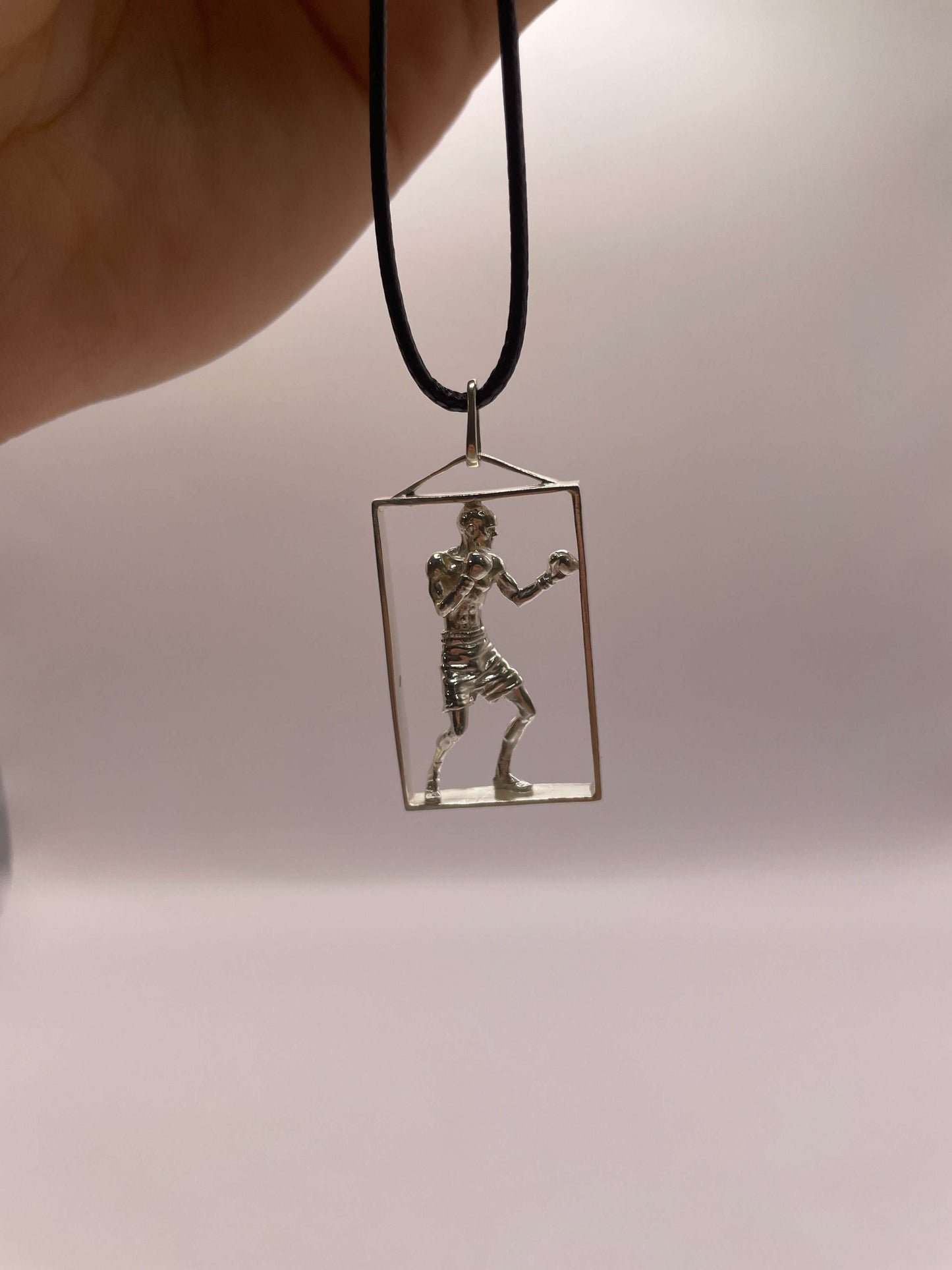 Boxing Necklace, 925 Sterling Silver