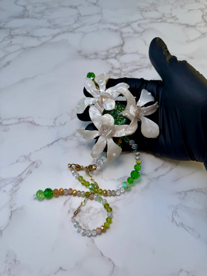 Ivory Orchid Sunrise Necklace