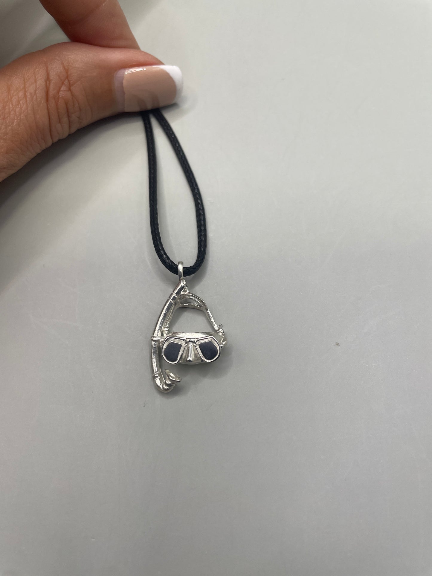 Mini Scuba Mask Necklace, 925 Sterling Silver