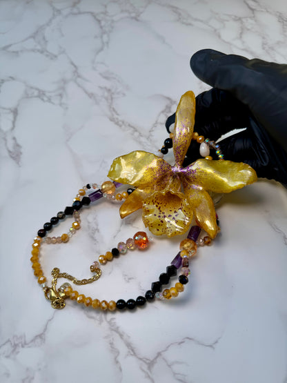 Spotted Cattleya Radiance Necklace