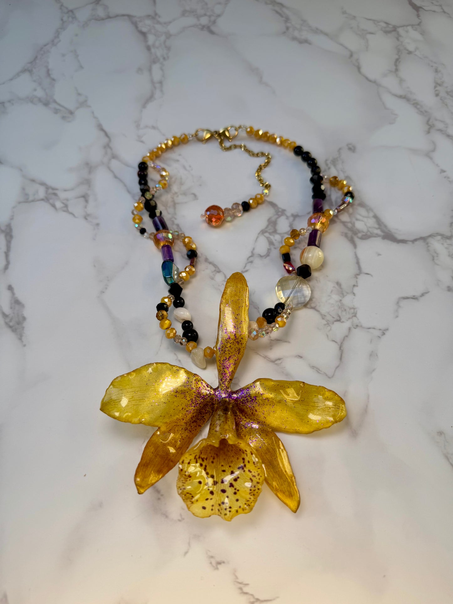 Spotted Cattleya Radiance Necklace