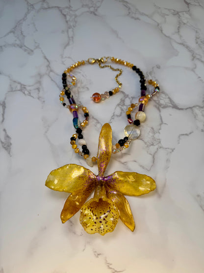 Spotted Cattleya Radiance Necklace