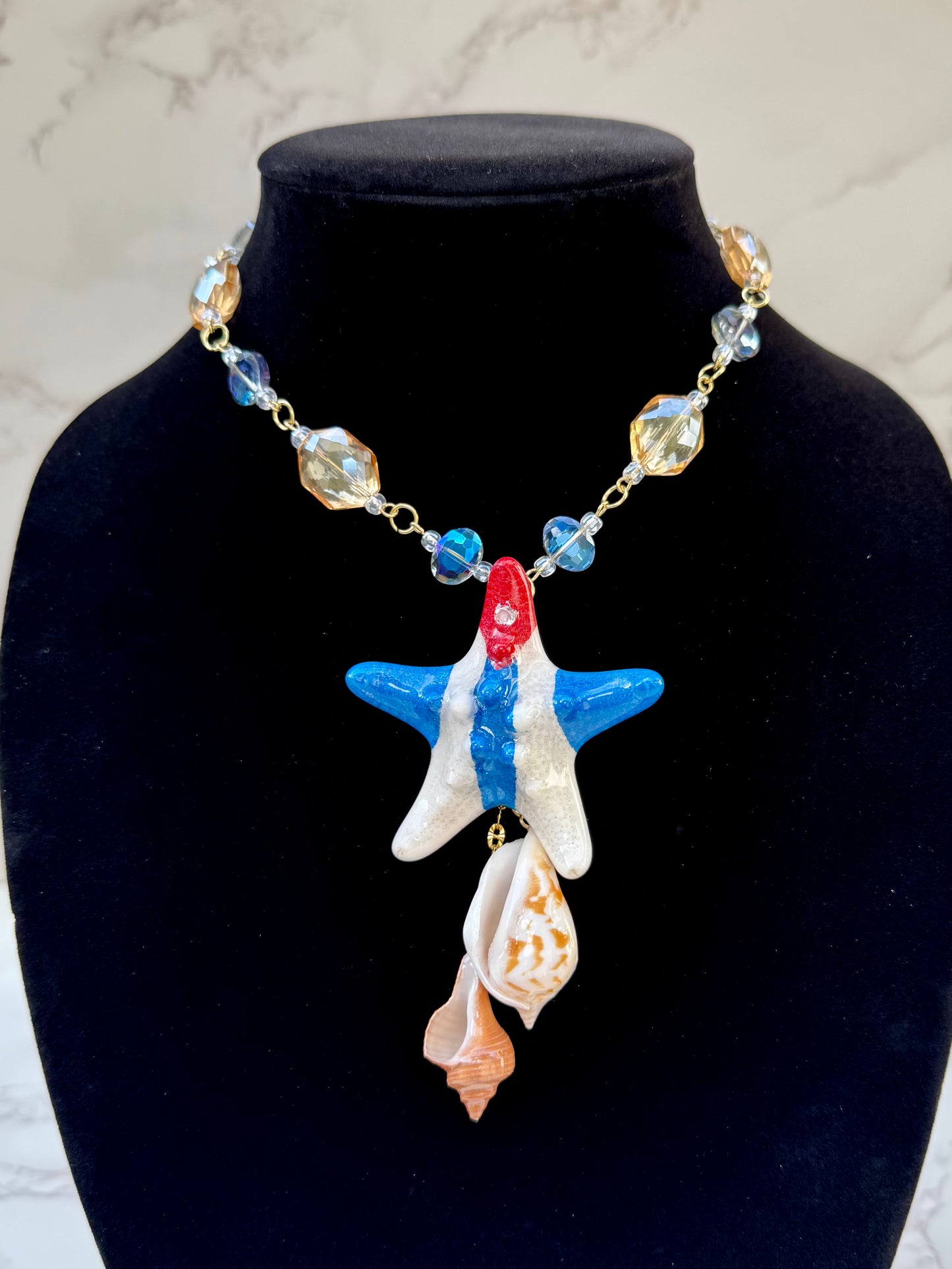 Cuban Starfish & Seashell Necklace