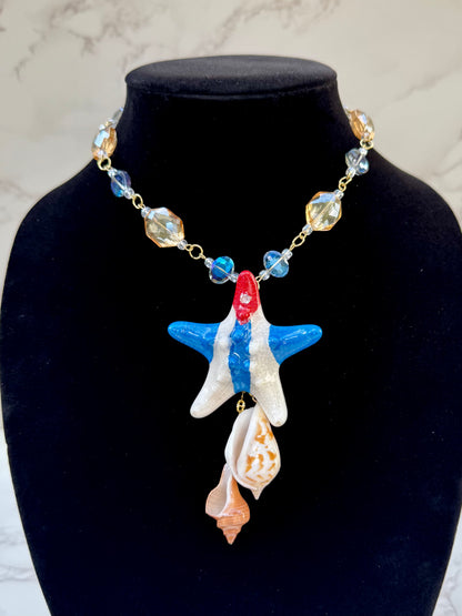 Cuban Starfish & Seashell Necklace