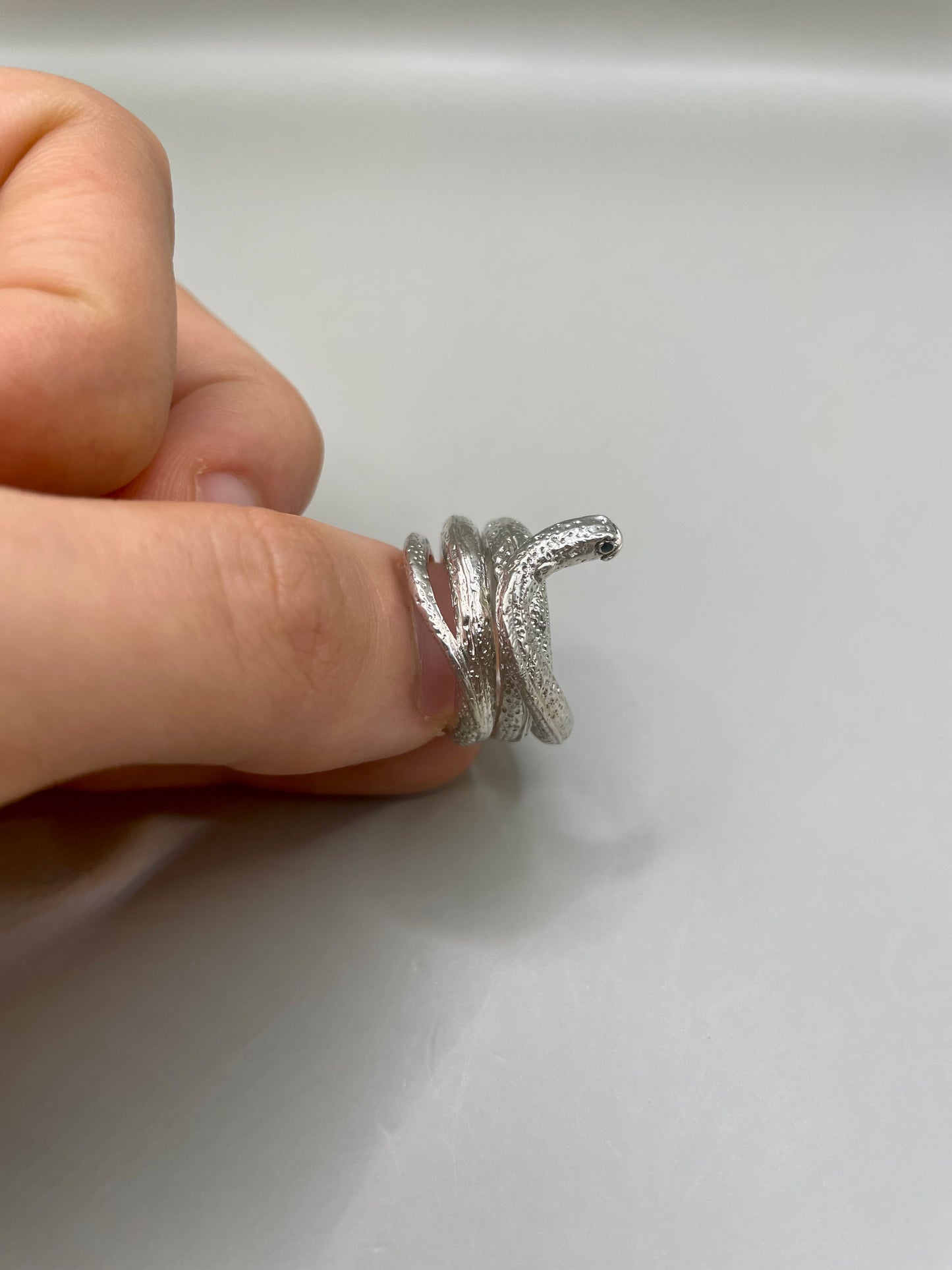 Spotted Garden Eel Ring, 925 Sterling Silver