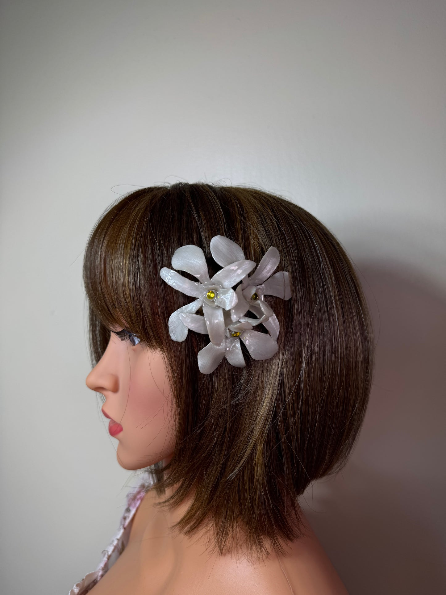 Winter Real Preserved Flower Necklace & Hair Clip | Handmade Botanical Jewelry | Multifunctional Floral Art