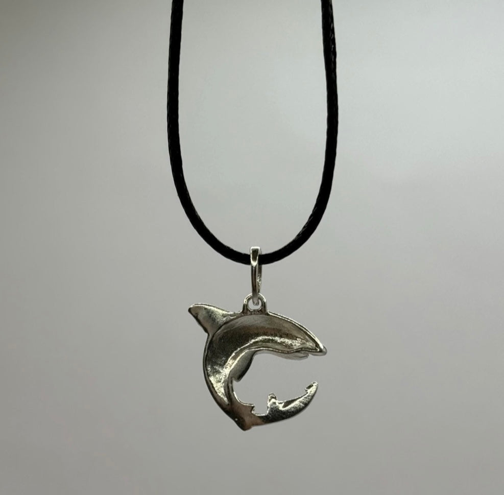 Mini Great White Shark Handmade Pendant Necklace Crafted in 925 Sterling Silver Shark Jewelry Gifts for Men Women Shark Lovers