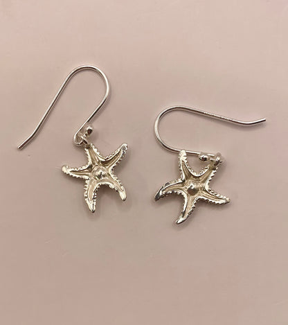 Starfish Earrings, 925 Silver