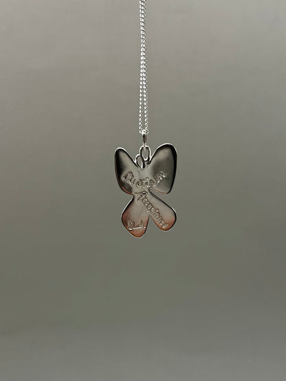 Autism Acceptance Necklace, 925 Sterling Silver, Epoxy Resin