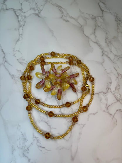 Flora Real Preserved Flower Necklace & Hair Clip | Handmade Botanical Jewelry | Multifunctional Floral Art
