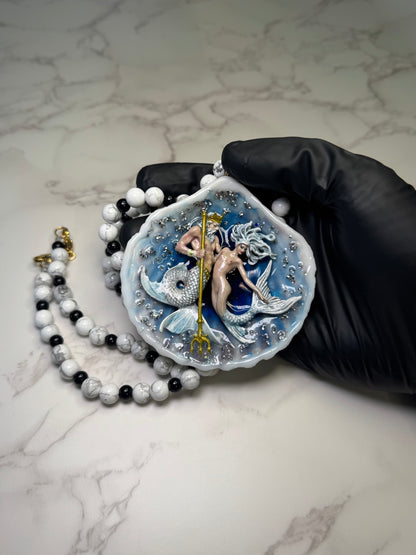 The Tidal Monarch & The Moonlit Mermaid– Spirits of the Silver Sea