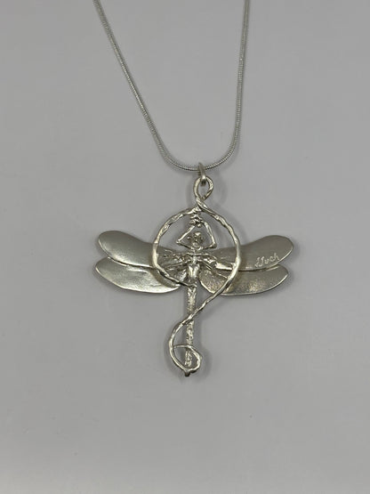 Dragonfly Necklace, 925 Sterling Silver