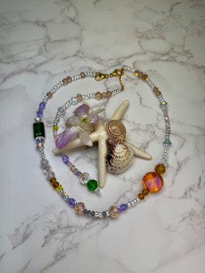 February Real Starfish & Preserved Flower Necklace | Convertible Hair Clip | Handmade Ocean & Botanical Jewelry