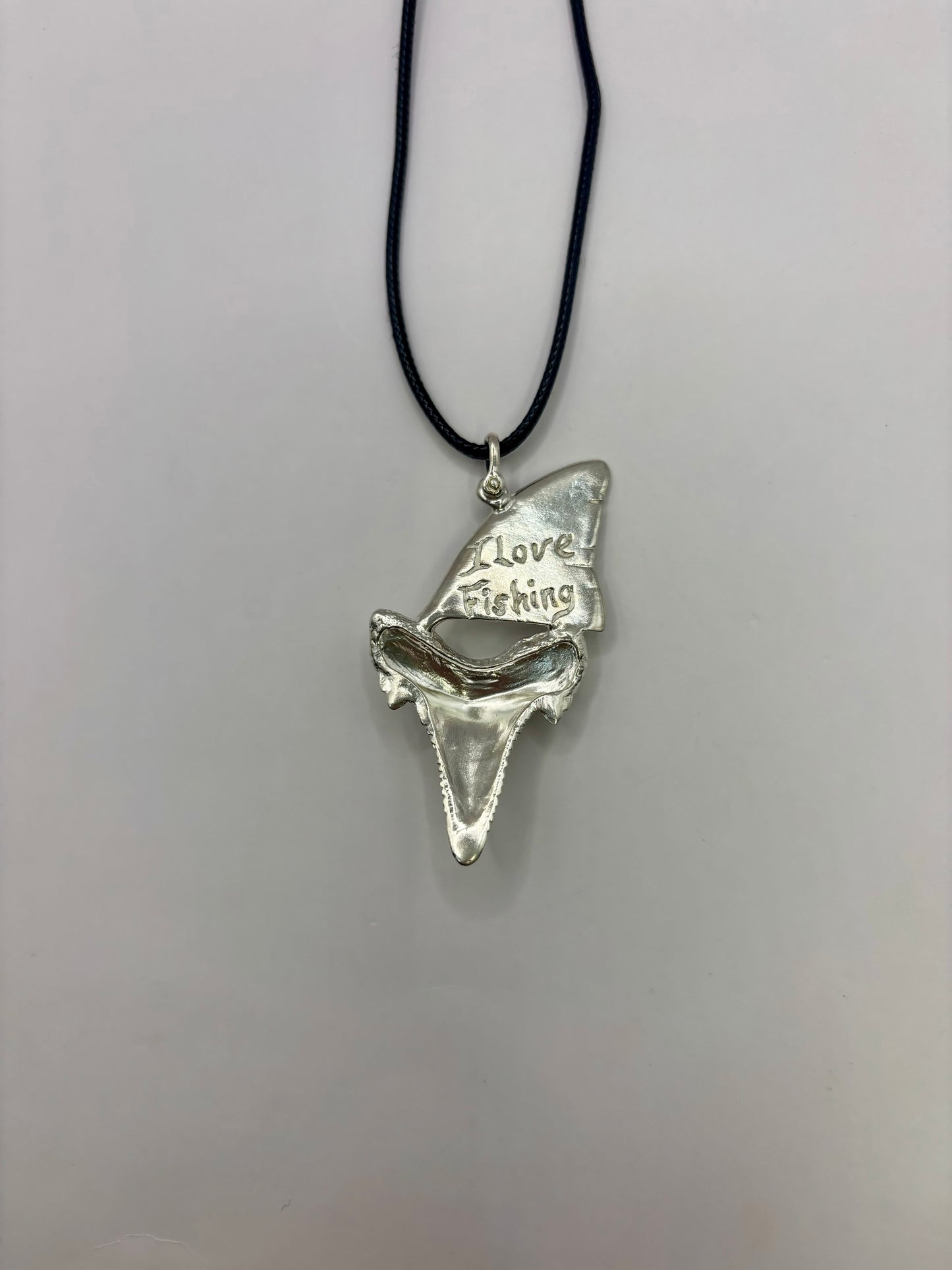 Shark Tooth & Fin Necklace, 3D Pendant