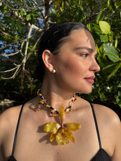 Spotted Cattleya Radiance Necklace