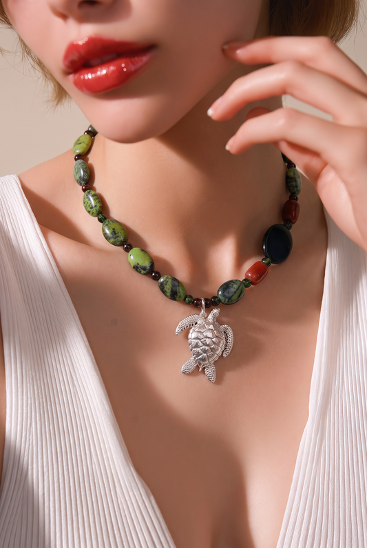 Laura 925 Sterling Silver Hand Made Necklace | One-of-a-Kind Coastal Art