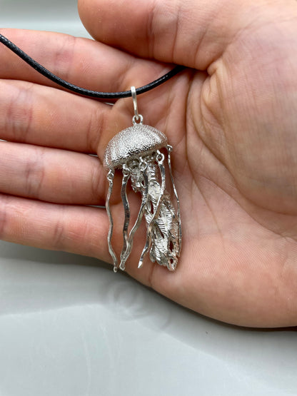 Jellyfish Necklace, 925 Sterling Silver