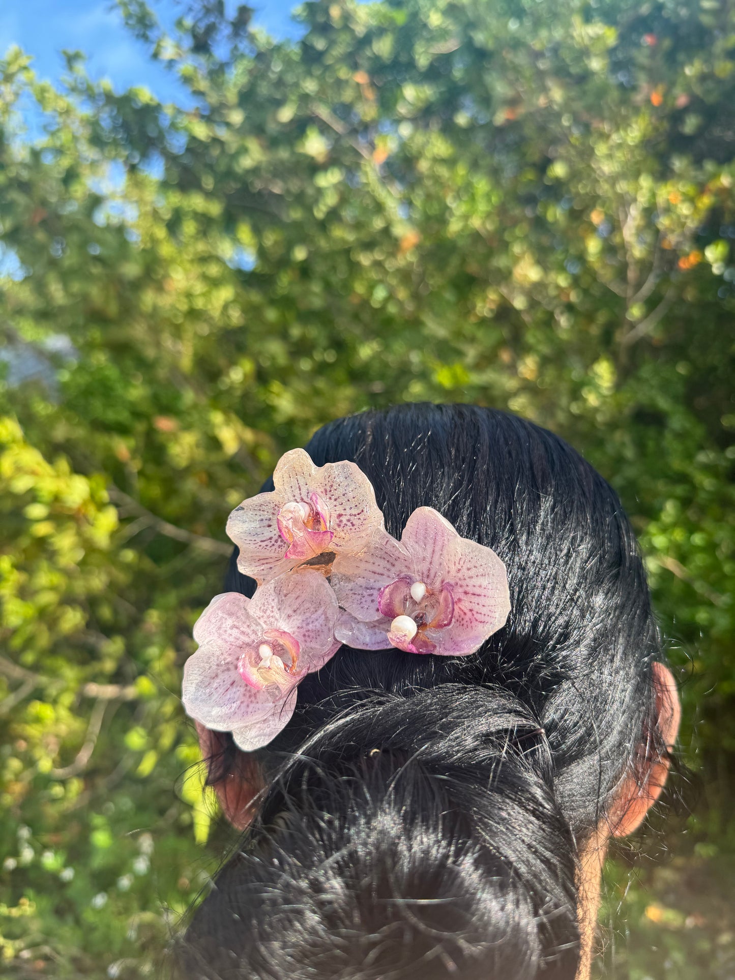 Spotted Orchid Trio Hairpin