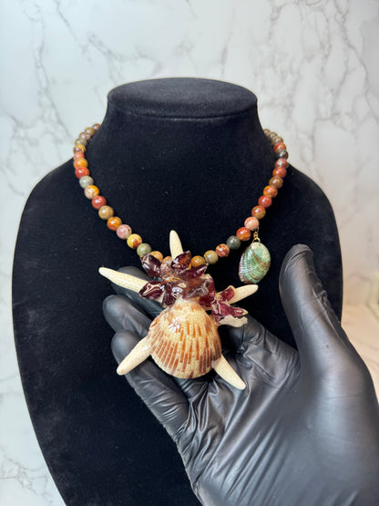 Cristina Real Starfish & Preserved Flower Necklace| Handmade Ocean & Botanical Jewelry