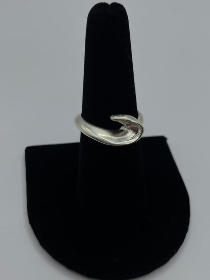 Thin Moray Eel Ring, 925 Silver