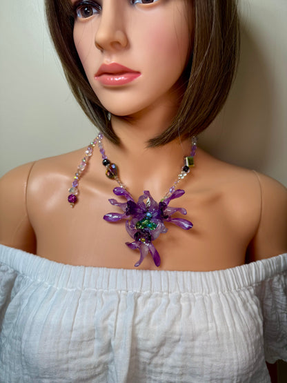 Ana Real Preserved Flower Necklace & Hair Clip | Handmade Botanical Jewelry | Multifunctional Floral Art
