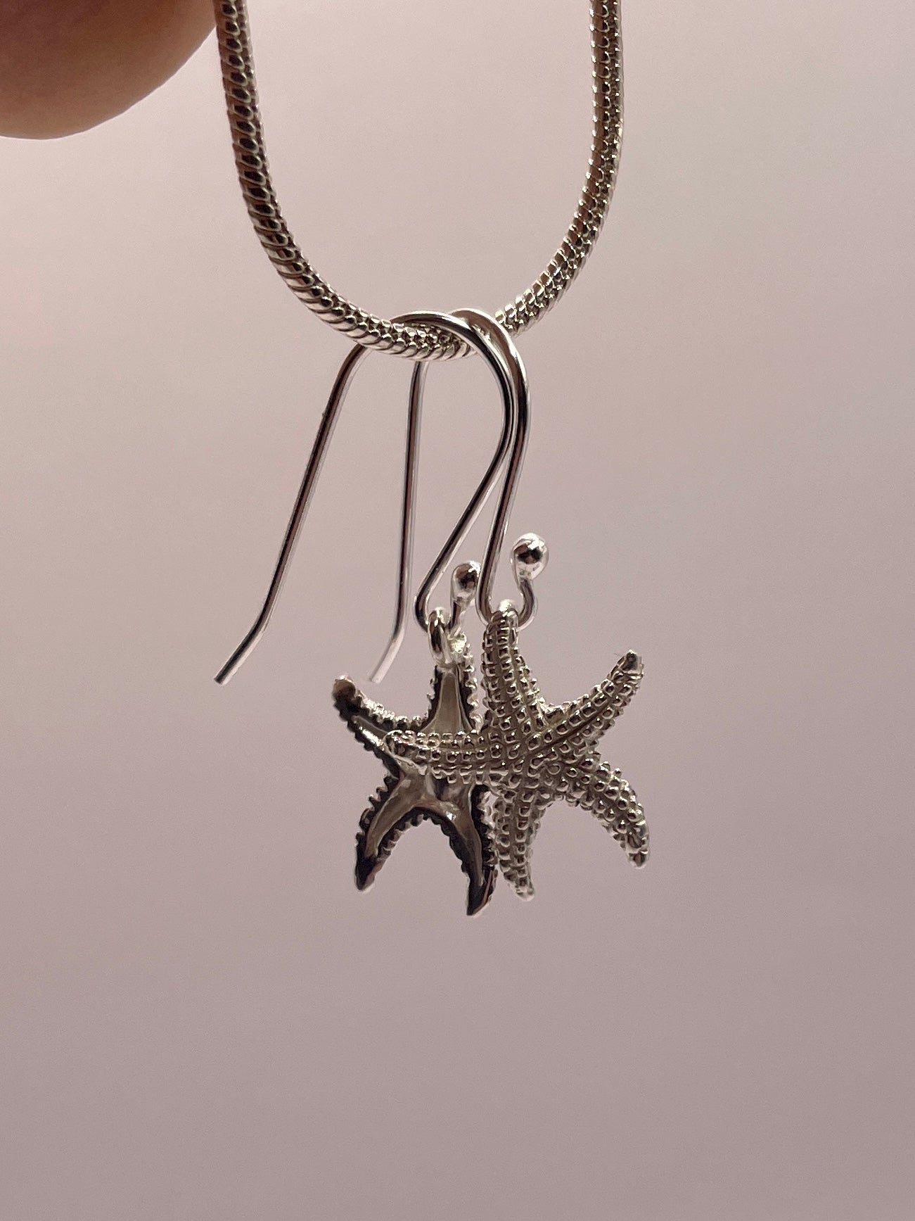 Starfish Earrings, 925 Silver