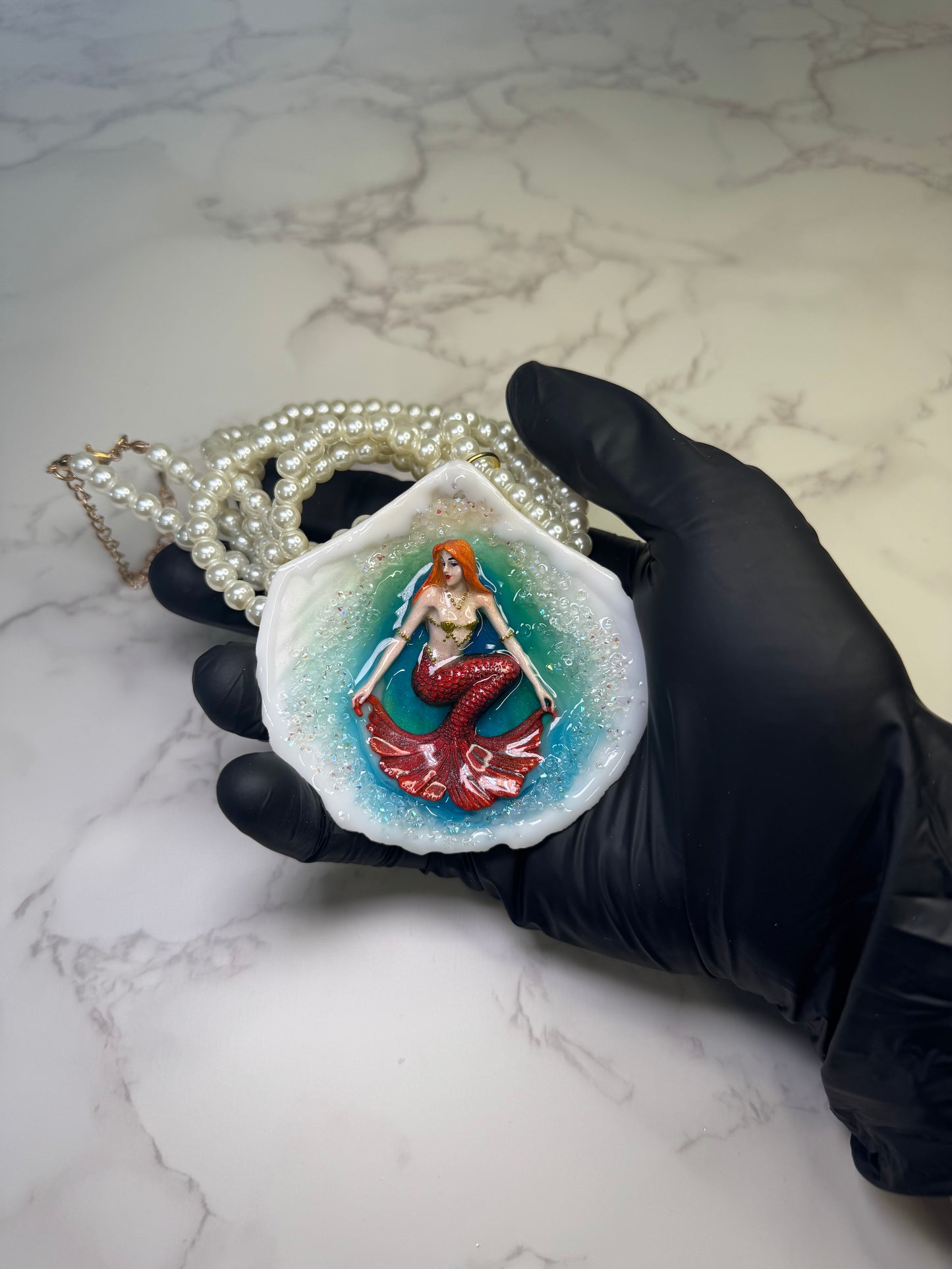 The Crimson Wave Mermaid– Flame of the Sea