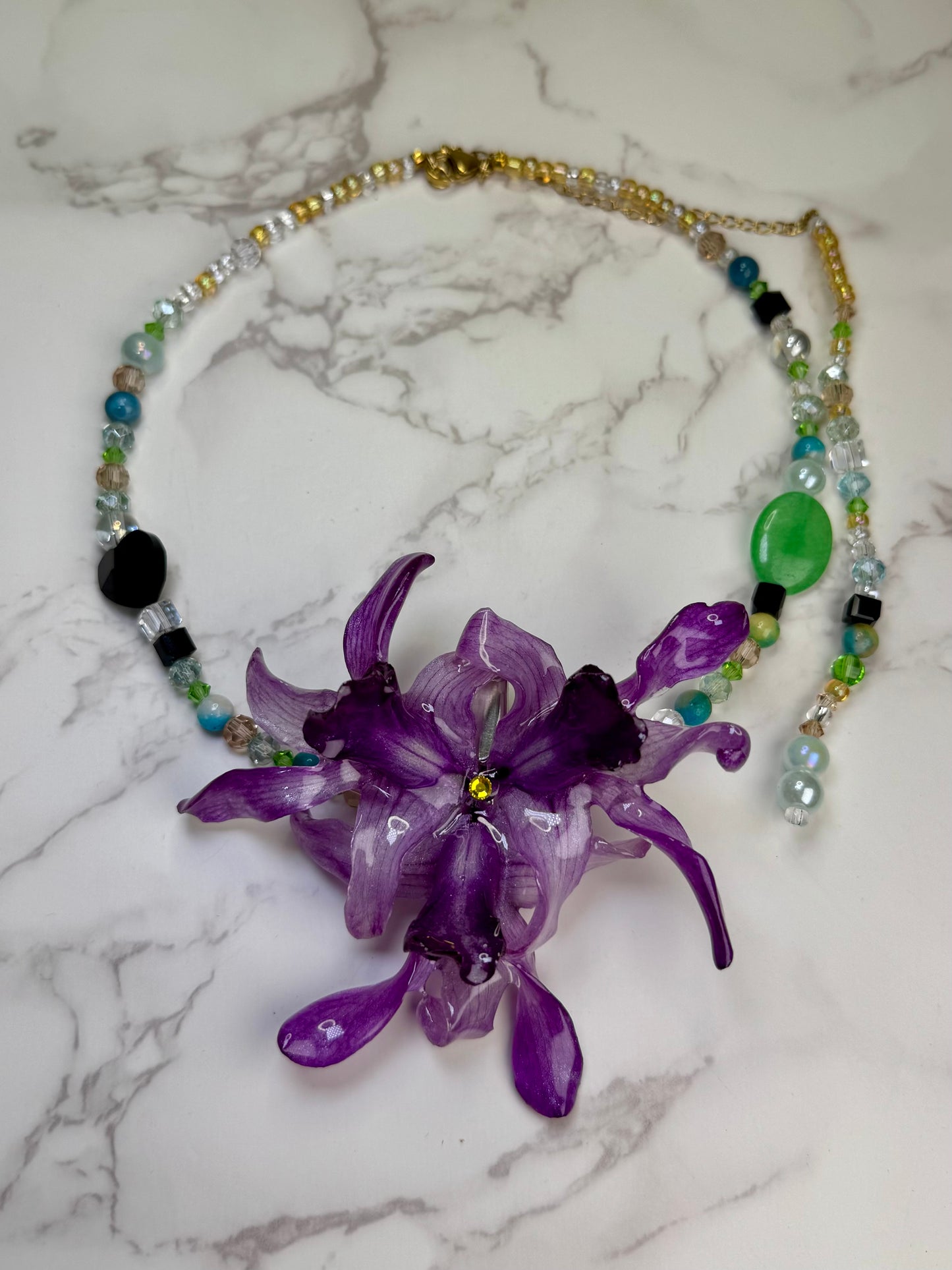 Armonía Floral Real Preserved Flower Necklace & Hair Clip | Handmade Botanical Jewelry | Multifunctional Floral Art