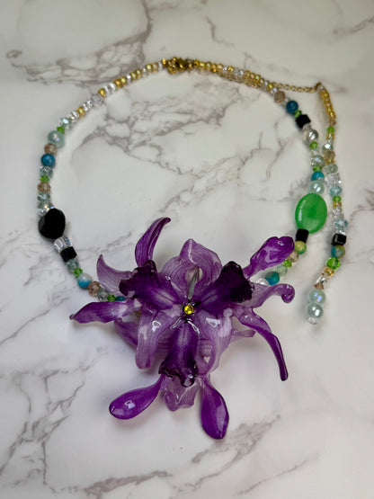 Armonía Floral Real Preserved Flower Necklace & Hair Clip | Handmade Botanical Jewelry | Multifunctional Floral Art