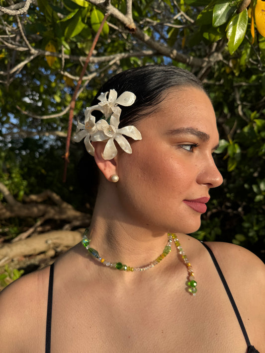 Ivory Orchid Sunrise Necklace