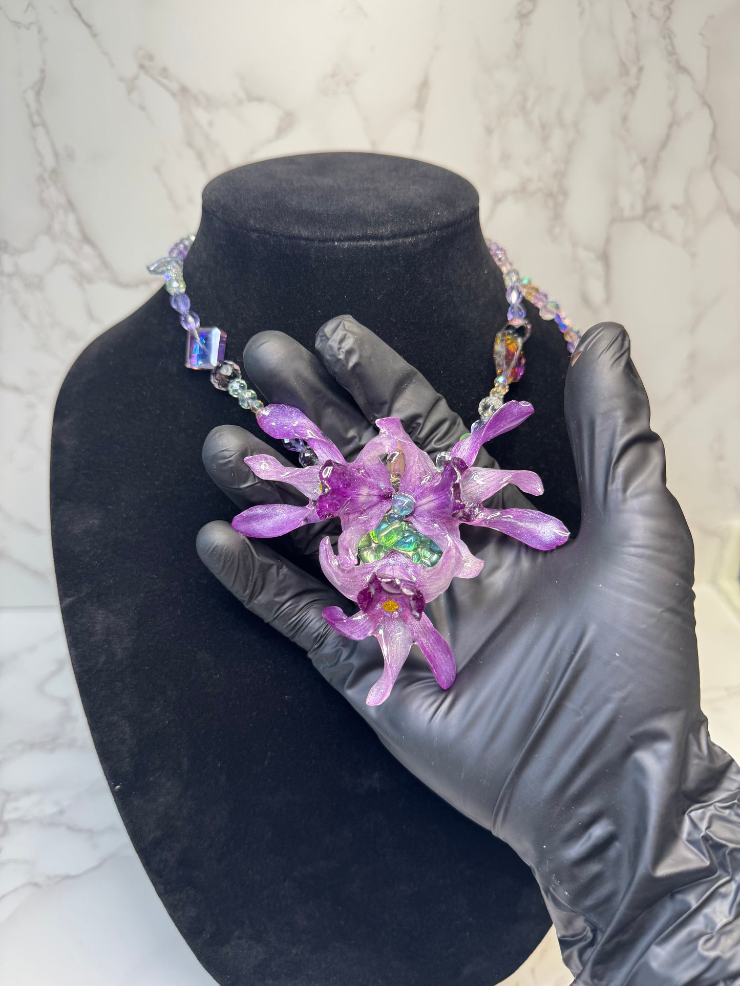 Ana Real Preserved Flower Necklace & Hair Clip | Handmade Botanical Jewelry | Multifunctional Floral Art