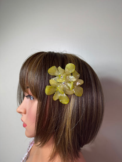 Anastasia Real Preserved Flower Necklace & Hair Clip | Handmade Botanical Jewelry | Multifunctional Floral Art