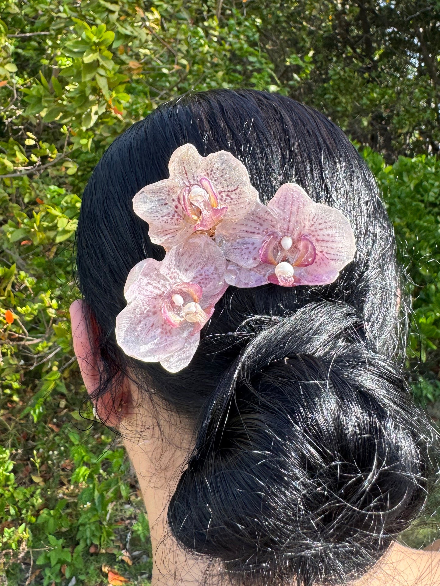 Spotted Orchid Trio Hairpin