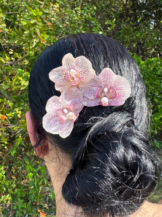 Spotted Orchid Trio Hairpin