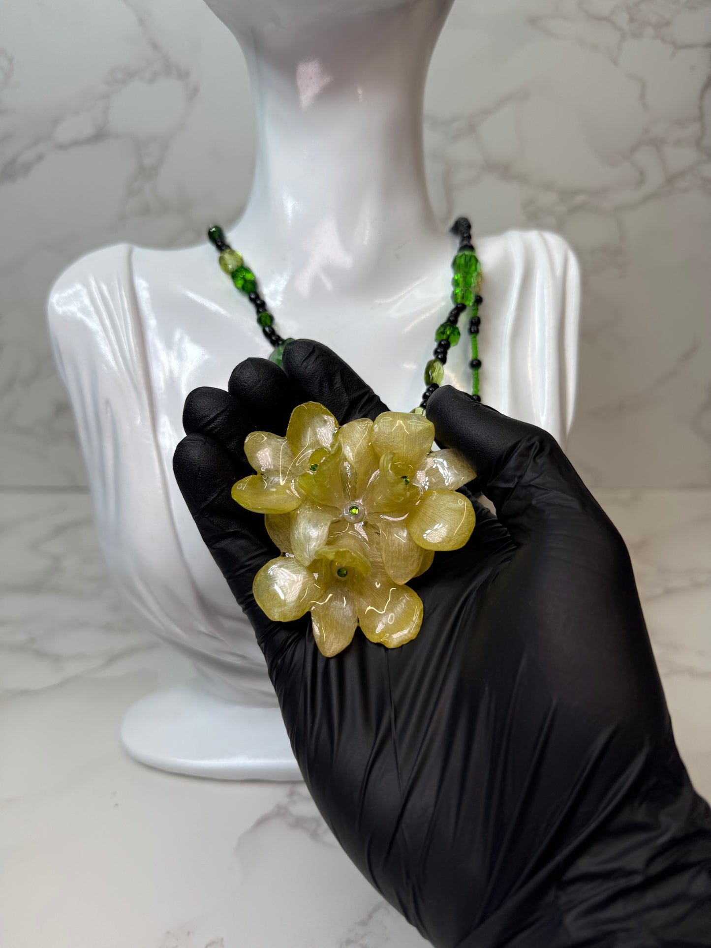 Ida Real Preserved Flower Necklace & Hair Clip | Handmade Botanical Jewelry | Multifunctional Floral Art