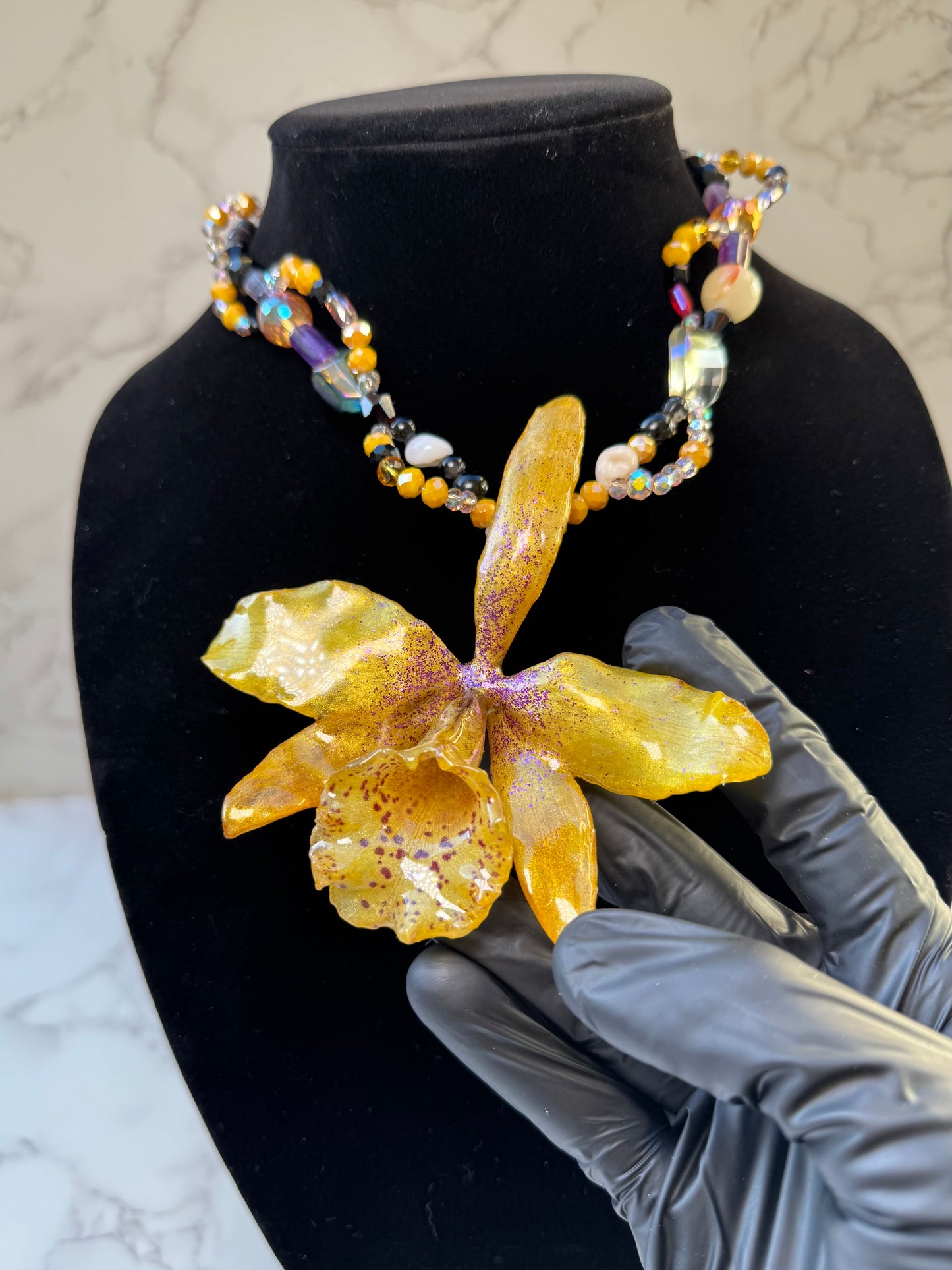 Spotted Cattleya Radiance Necklace