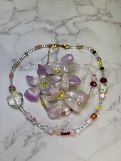 Lya Real Preserved Flower Necklace & Hair Clip | Handmade Botanical Jewelry | Multifunctional Floral Art