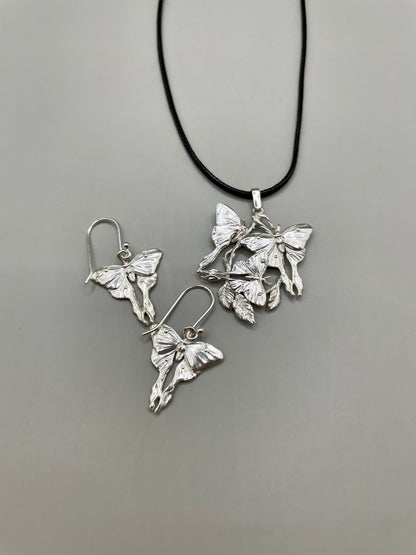 Moonlight Butterfly Set, 925 Silver