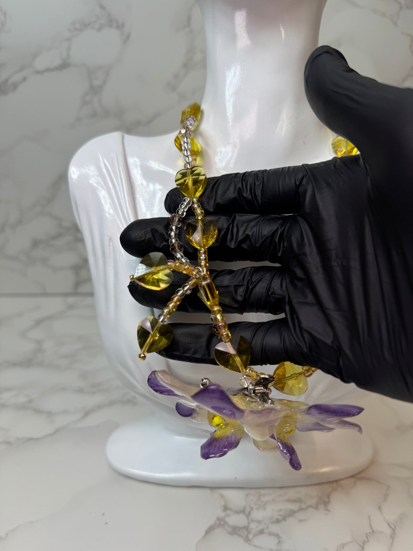 Mary Real Preserved Flower Necklace & Hair Clip | Handmade Botanical Jewelry | Multifunctional Floral Art