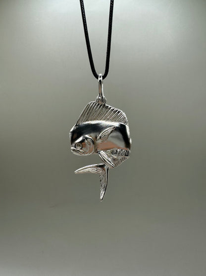 Big Mahi Mahi Necklace, 925 Sterling Silver