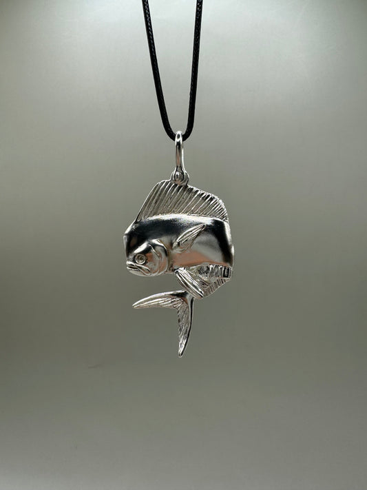 Big Mahi Mahi Necklace, 925 Sterling Silver