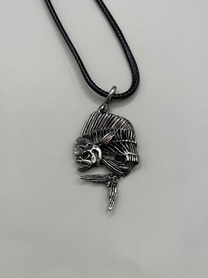 Mahi Mahi Skeleton Necklace, 925 Sterling Silver