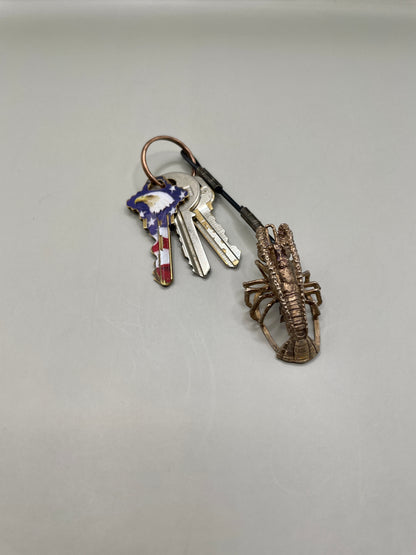 Lobster Keychain, Brass