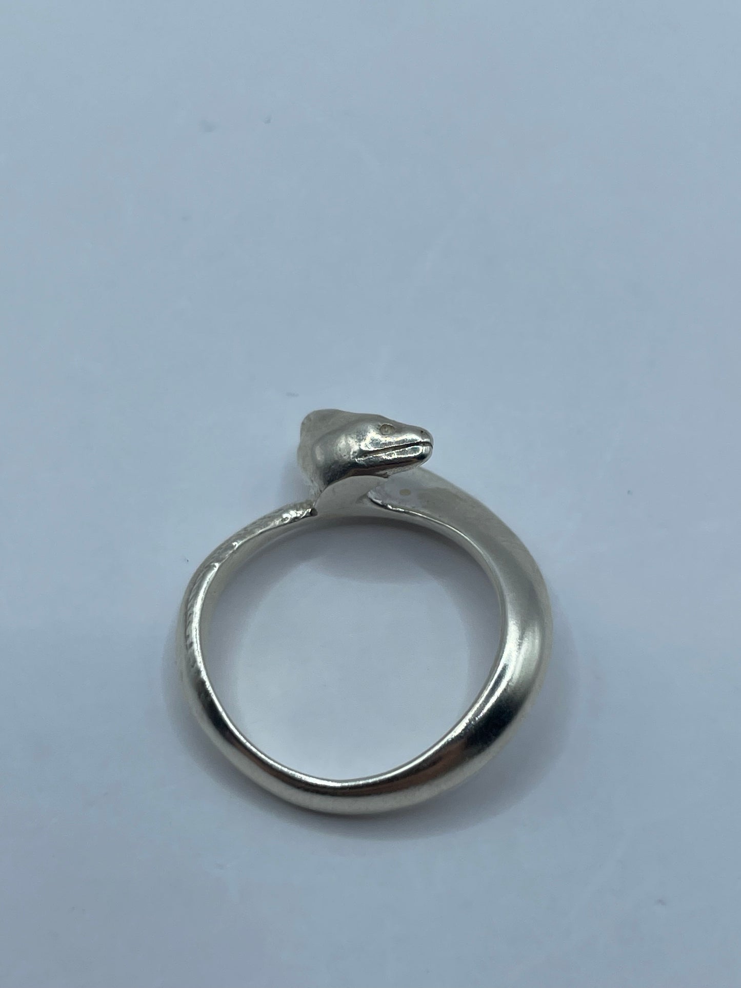 Thin Moray Eel Ring, 925 Silver