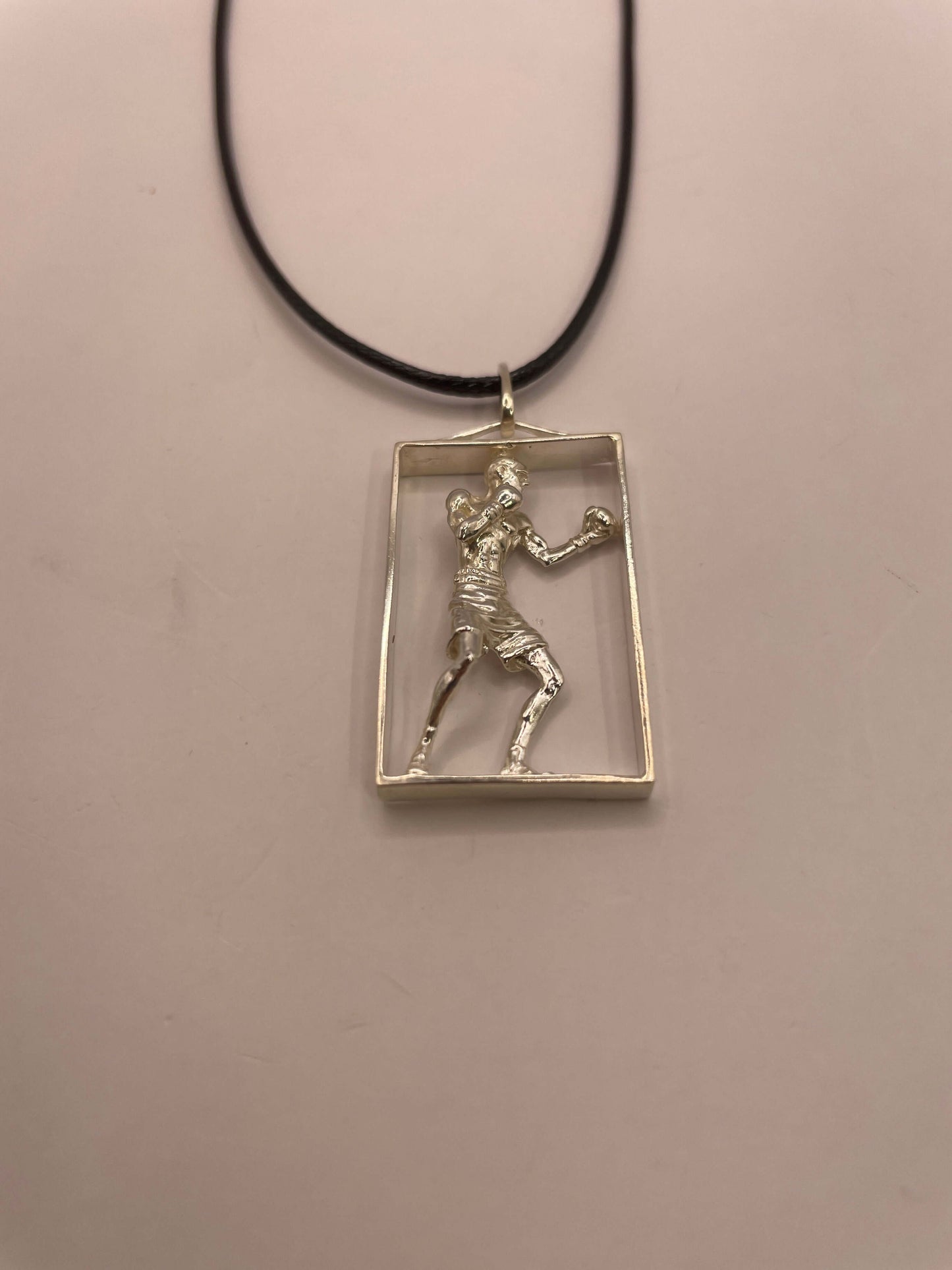 Boxer Necklace, 925 Sterling Silver