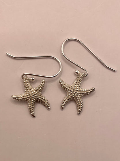 Starfish Earrings, 925 Silver