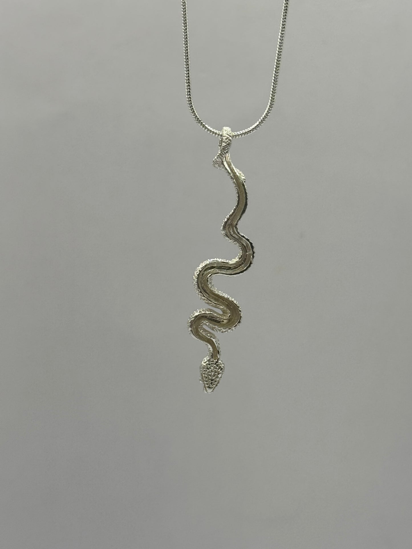 Snake Necklace, Handcrafted Pendant in 925 Sterling Silver, Jewelry for Reptile Lovers, Made in USA